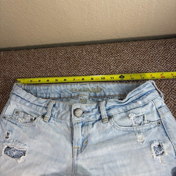 Vtg American Eagle Shorts Womens 2 Shortie Cut Off Low Rise Distressed Y2KPreppy - Picture 6 of 8